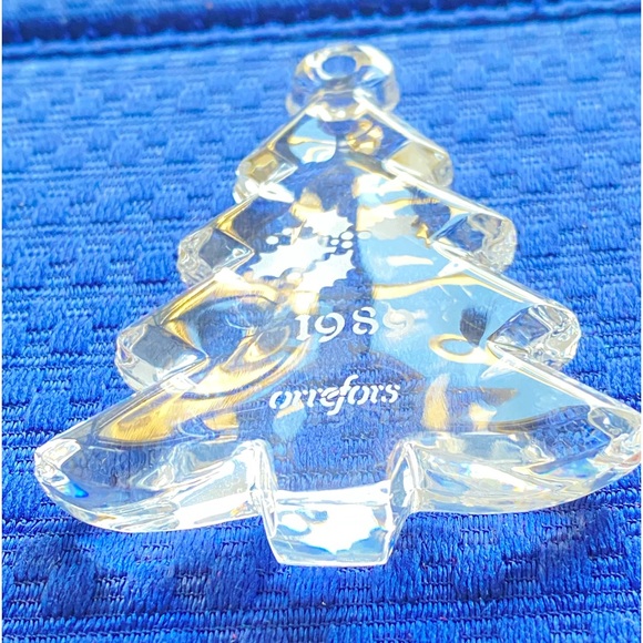 1989 ORREFORS CRYSTAL CHRISTMAS ORNAMENT BRAND NEW WITH TAGS IN ORIGINAL BOX - Picture 8 of 10
